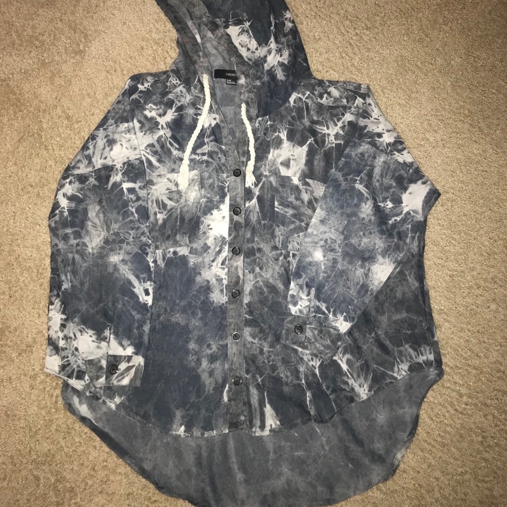 Distressed Hooded Jacket
